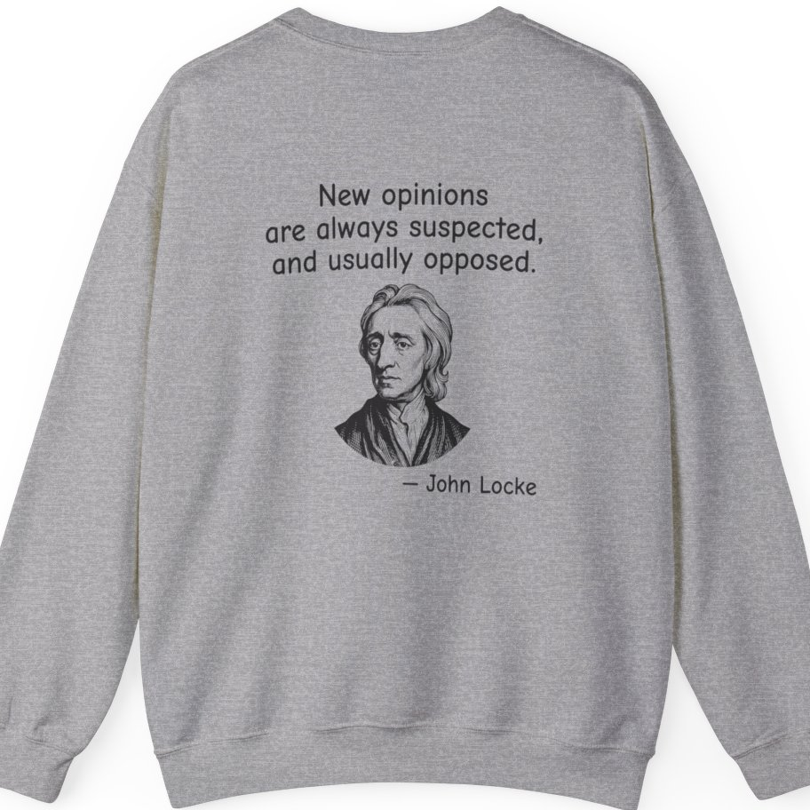 Locke New Opinions Back Print Sweatshirt - Sport Grey back