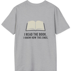 I Read The Book Back Print T-Shirt - Sport Grey back