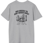 Trojan Wooden Horse Back Print T-Shirt - Sport Grey back
