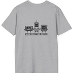 Never Forget Their Service Obsolete Back Print T-Shirt - Sport Grey back