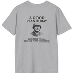 Patton Good Plan Back Print T-Shirt - Sport Grey back