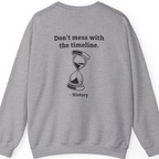 Time Travel Paradox Back Print Sweatshirt - Sport Grey back