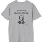 Locke New Opinions Back Print T-Shirt - Sport Grey back