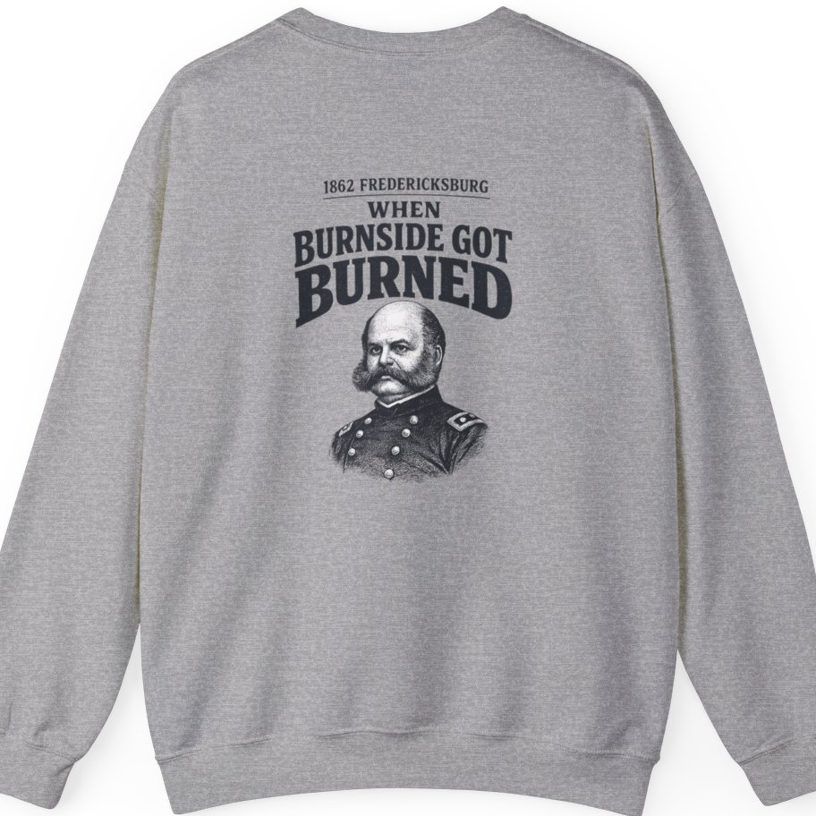 Fredericksburg Burnside Got Burned Vintage Back Print Sweatshirt - Sport Grey back