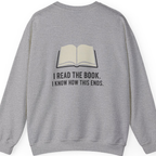I Read The Book Back Print Sweatshirt - Sport Grey back
