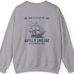 Battle of Lake Erie Back Print Sweatshirt - Sport Grey back