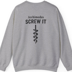 Archimedes Screw It Back Print Sweatshirt - Sport Grey back