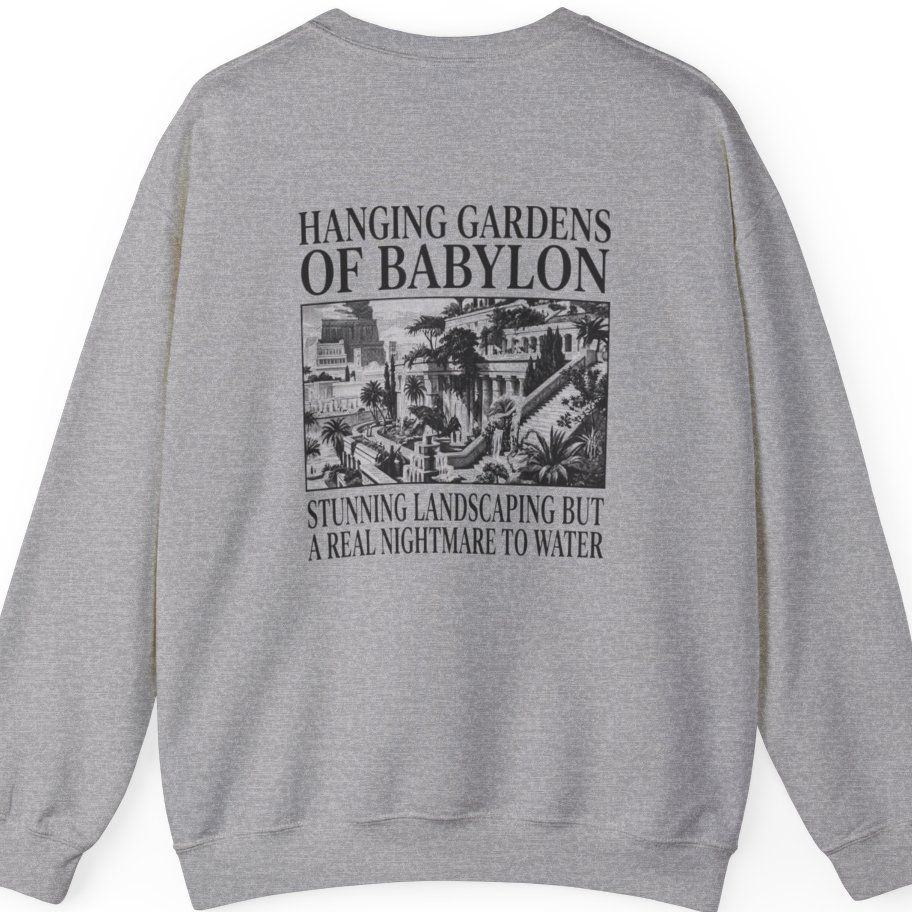 Hanging Gardens Landscaping Back Print Sweatshirt - Sport Grey back