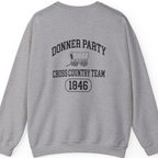 Donner Party Cross Country Team Back Print Sweatshirt - Sport Grey back