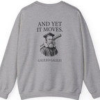 Galileo And Yet It Moves Back Print Sweatshirt - Sport Grey back