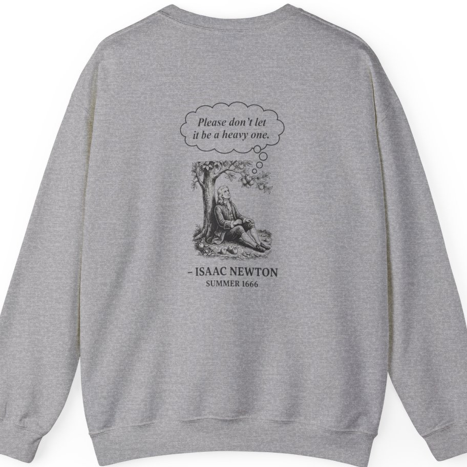 Newton Gravity Anxiety Back Print Sweatshirt - Sport Grey back