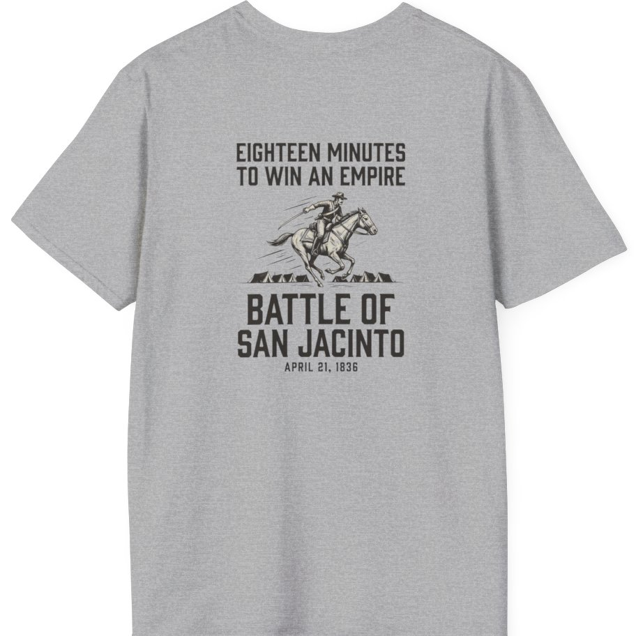 San Jacinto Eighteen Minutes Back Print T-Shirt - Sport Grey back