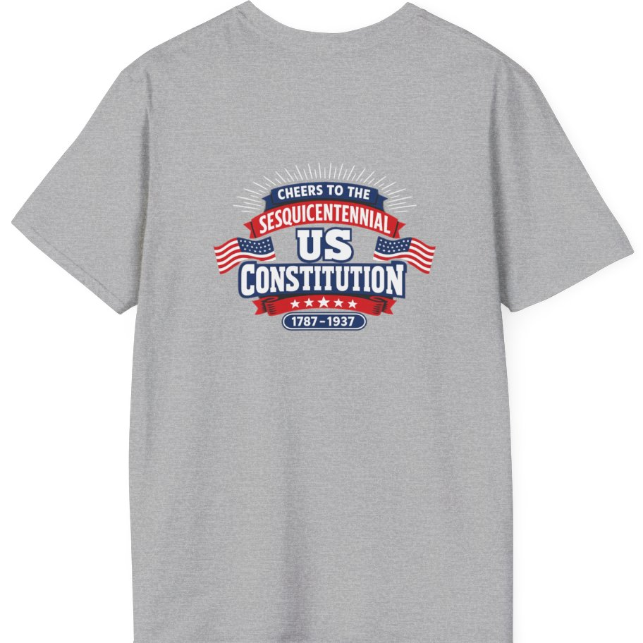Cheers To The Sesquicentennial Us Back Print T-Shirt - Sport Grey back