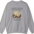 Dead Mans Hand Poker Back Print Sweatshirt - Sport Grey back