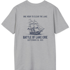 Battle of Lake Erie Back Print T-Shirt - Sport Grey back