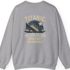 Titanic One Star Review Back Print Sweatshirt - Sport Grey back