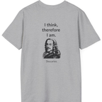 Cogito Ergo Sum Back Print T-Shirt - Sport Grey back