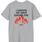 Great Chicago Fire Classic Back Print T-Shirt - Sport Grey back