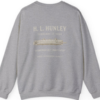 Css Hunley Submarine Memorial Back Print Sweatshirt - Sport Grey back