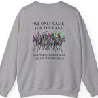 Four Horsemen Birthday Party Back Print Sweatshirt - Sport Grey back