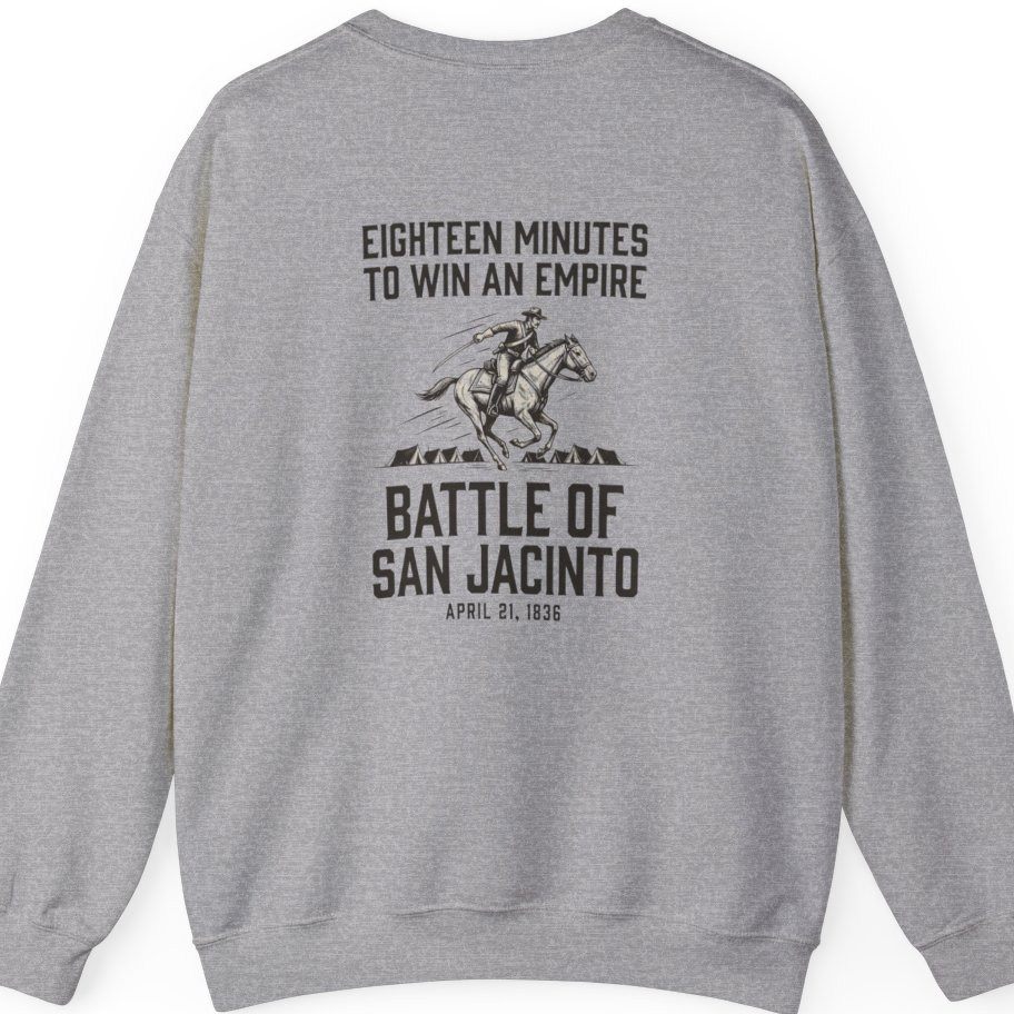 San Jacinto Eighteen Minutes Back Print Sweatshirt - Sport Grey back