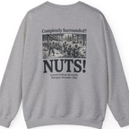 Bastogne Nuts Defiance Back Print Sweatshirt - Sport Grey back