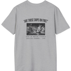 Spanish Armada Fire Ships Back Print T-Shirt - Sport Grey back