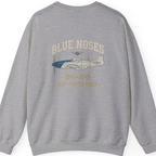 Blue Nosed Fighter Group Back Print Sweatshirt - Sport Grey back