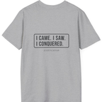 I Came I Saw I Back Print T-Shirt - Sport Grey back