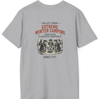 Valley Forge Winter Camping Back Print T-Shirt - Sport Grey back