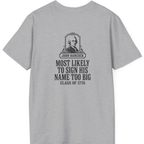John Hancock Signature Superlative Back Print T-Shirt - Sport Grey back