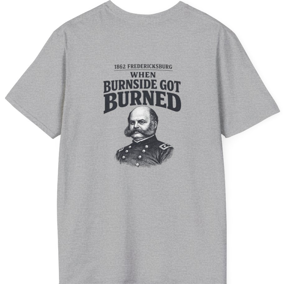 Fredericksburg Burnside Got Burned Vintage Back Print T-Shirt - Sport Grey back