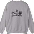 Never Forget Their Service Obsolete Back Print Sweatshirt - Sport Grey back