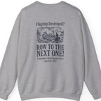 Row To The Next Ship Back Print Sweatshirt - Sport Grey back