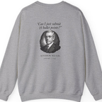 Woodrow Wilson Fourteen Points Procrastination Back Print Sweatshirt - Sport Grey back
