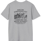 Not Yet Begun To Fight Back Print T-Shirt - Sport Grey back