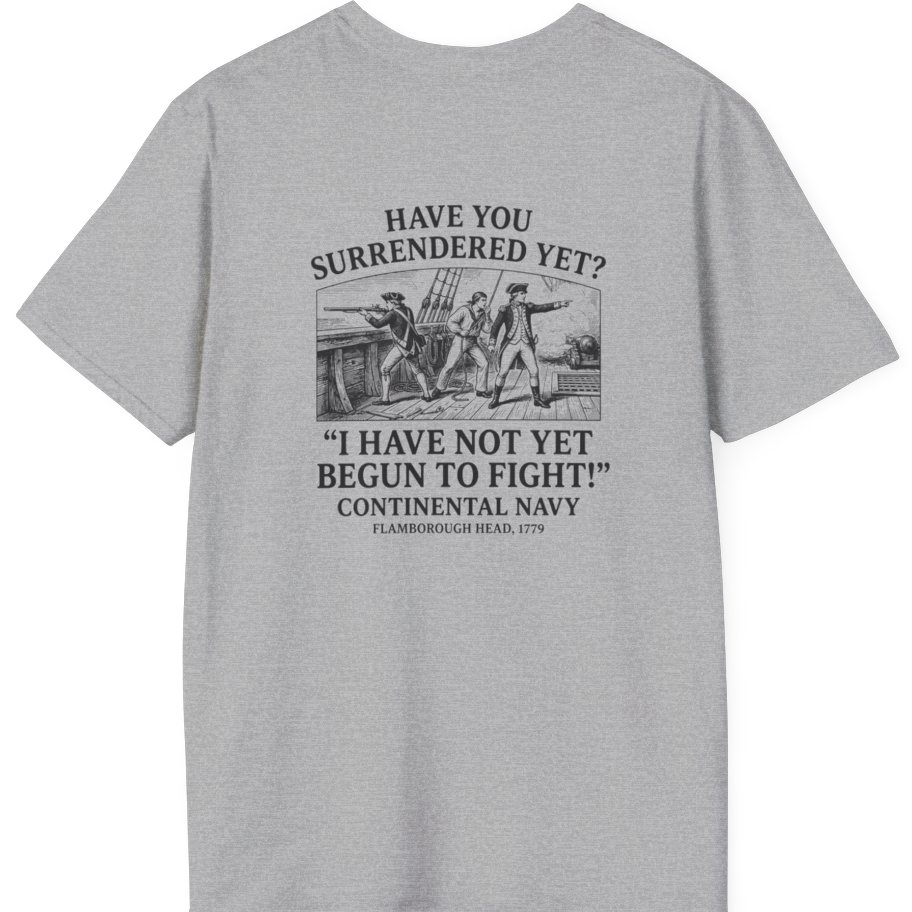 Not Yet Begun To Fight Back Print T-Shirt - Sport Grey back