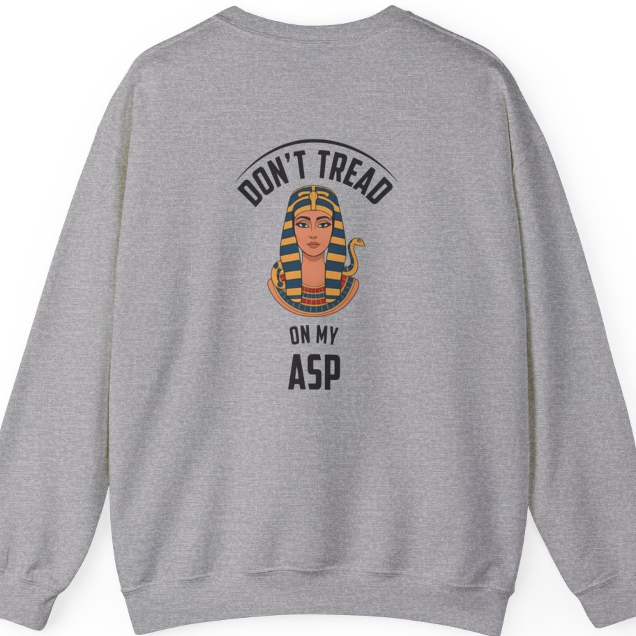 Cleopatra Asp Back Print Sweatshirt - Sport Grey back
