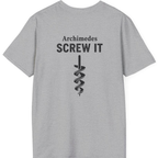 Archimedes Screw It Back Print T-Shirt - Sport Grey back