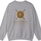 Macedonian Empire Crest Back Print Sweatshirt - Sport Grey back