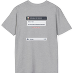 Texas Independence Group Chat Back Print T-Shirt - Sport Grey back