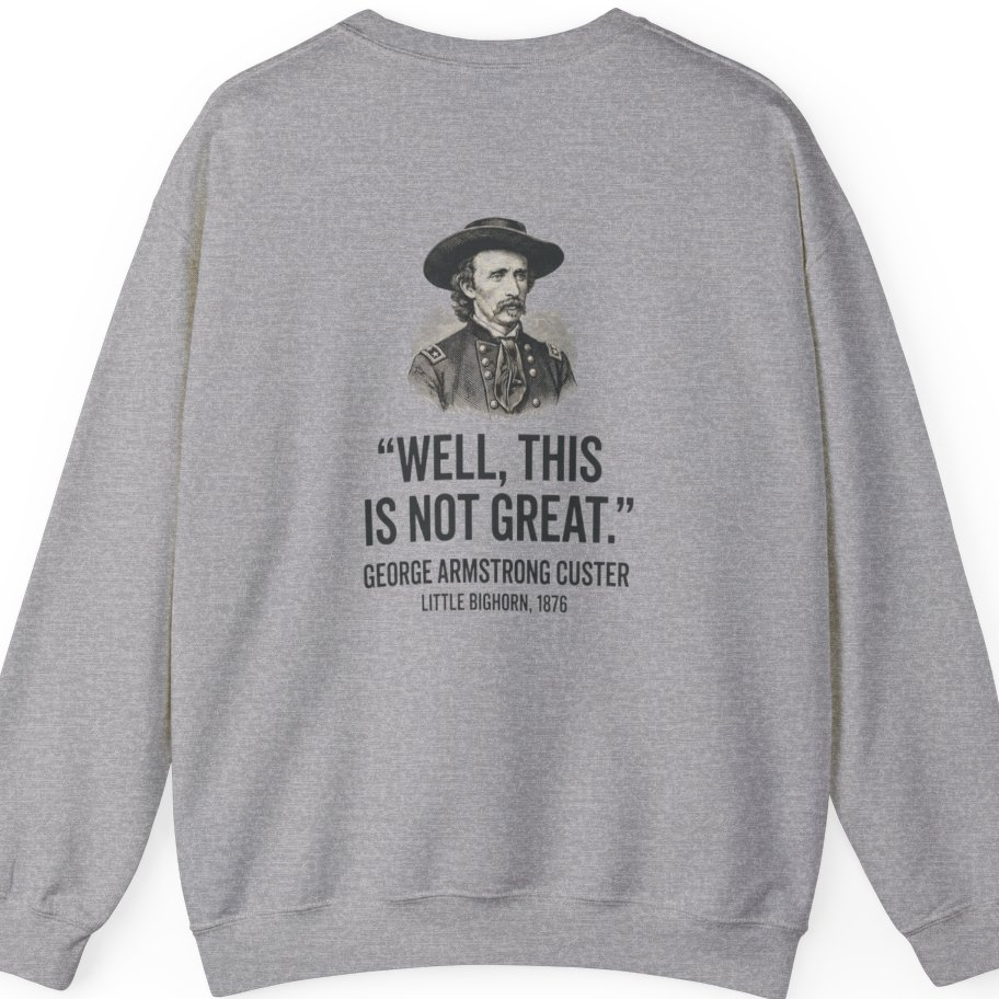 Well This Is Not Great Back Print Sweatshirt - Sport Grey back