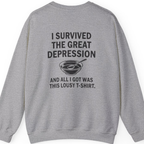 Great Depression Back Print Sweatshirt - Sport Grey back