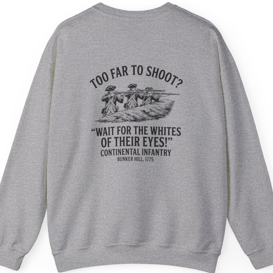 Whites of Their Eyes Bunker Back Print Sweatshirt - Sport Grey back