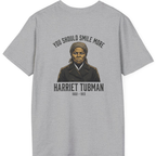You Should Smile More Harriet Back Print T-Shirt - Sport Grey back