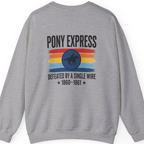 Pony Express Memorial Back Print Sweatshirt - Sport Grey back
