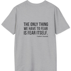 The Only Thing We Have Back Print T-Shirt - Sport Grey back