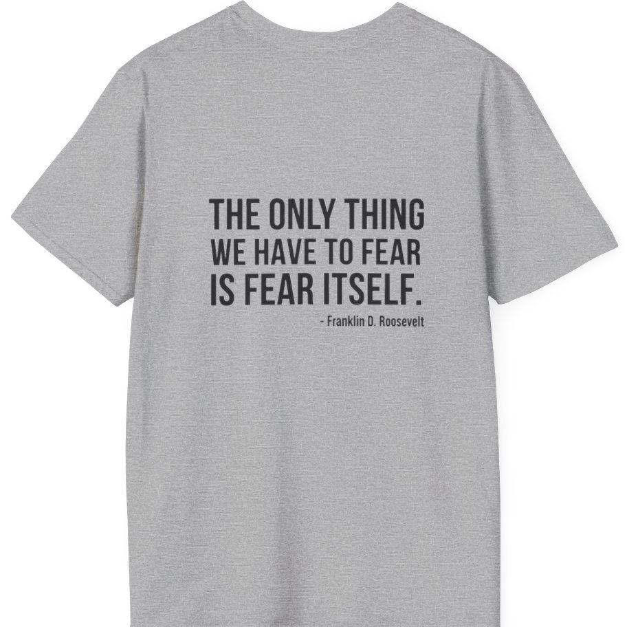 The Only Thing We Have Back Print T-Shirt - Sport Grey back