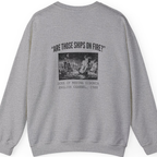 Spanish Armada Fire Ships Back Print Sweatshirt - Sport Grey back