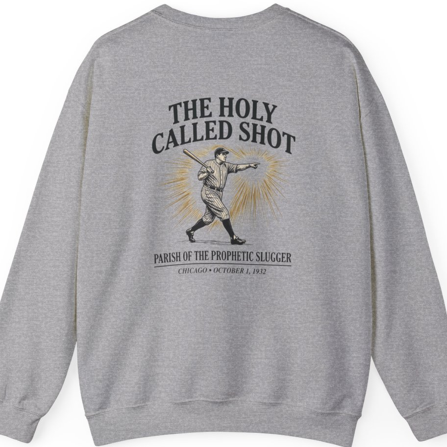 Divine Called Shot Back Print Sweatshirt - Sport Grey back